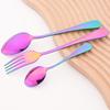 24Pcs Colorful Dinnerware Set Knife Forks Coffee Spoon Cutlery Set Stainless Steel Tableware Western Flatware Kitchen Silverware