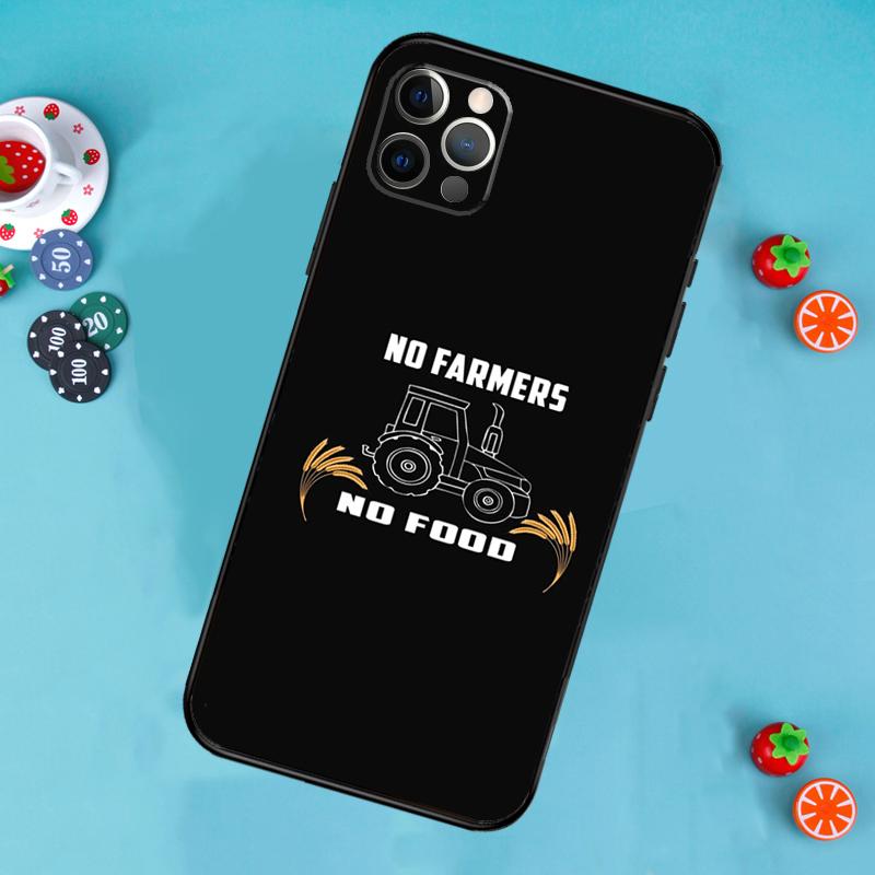 No Farmers No Food Phone Case For iPhone 17 Air 14 16 15 11 12 13 Pro Max 12 13 Mini 15 16 Plus 16e Cover Funda