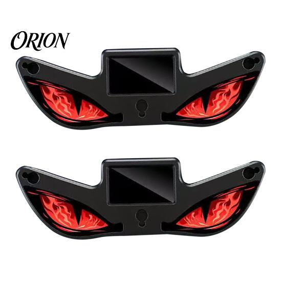 Wireless LED Car Light Solar Devil Eyes for Windshield, Magnetic Installation Window Warning Sign with Three Custom Display Smart Modes, Digital