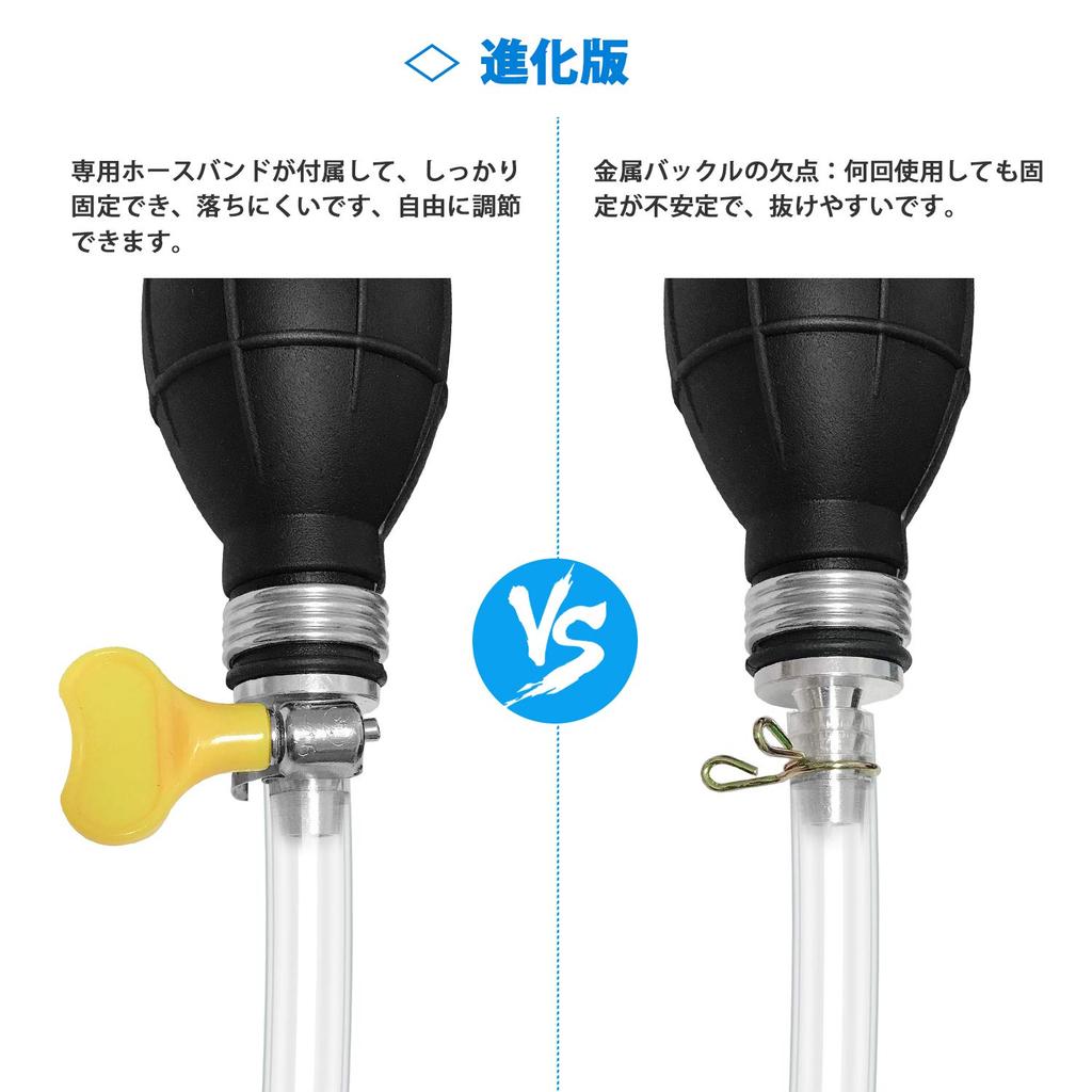 Gasoline Pump, For Automobiles, Manual Pump, For Motorcycles, Fuel Line, 0.3 Inch (8 Mm),