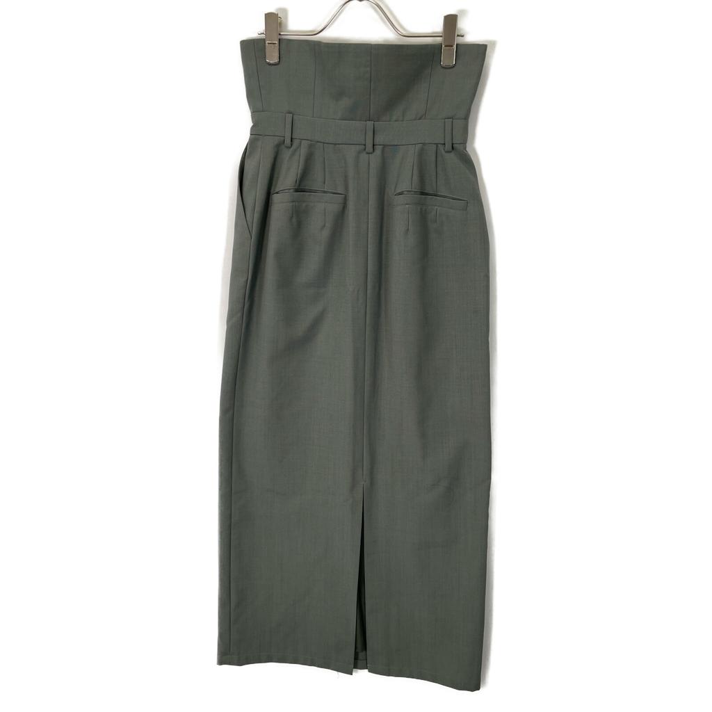 CLANE 15109-6162 23AW Mint 2WAY FOLD MARVELT SKIRT Long Skirt Skirt 1 khakiUsed