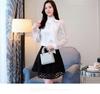 Fashion OL Blouse Black Chiffon Shirt Women Blouse Long Sleeve Summer Tops Chiffon Blouse