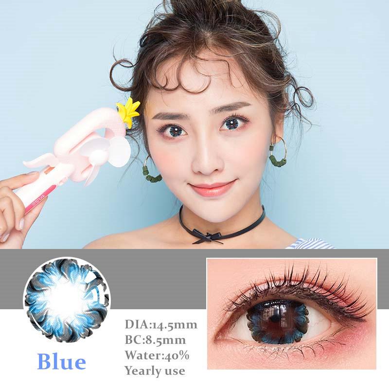Eyeshare Lentile de contact Color Softlens 1 pereche Seria 3TONE Lentile de contact colorate Ochi Utilizare anuală Contacte cosmetice