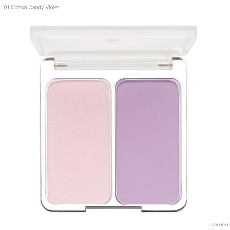 2aN Dual Cheek Blusher 9g (+Free gift) 01 Cotton Candy Violet