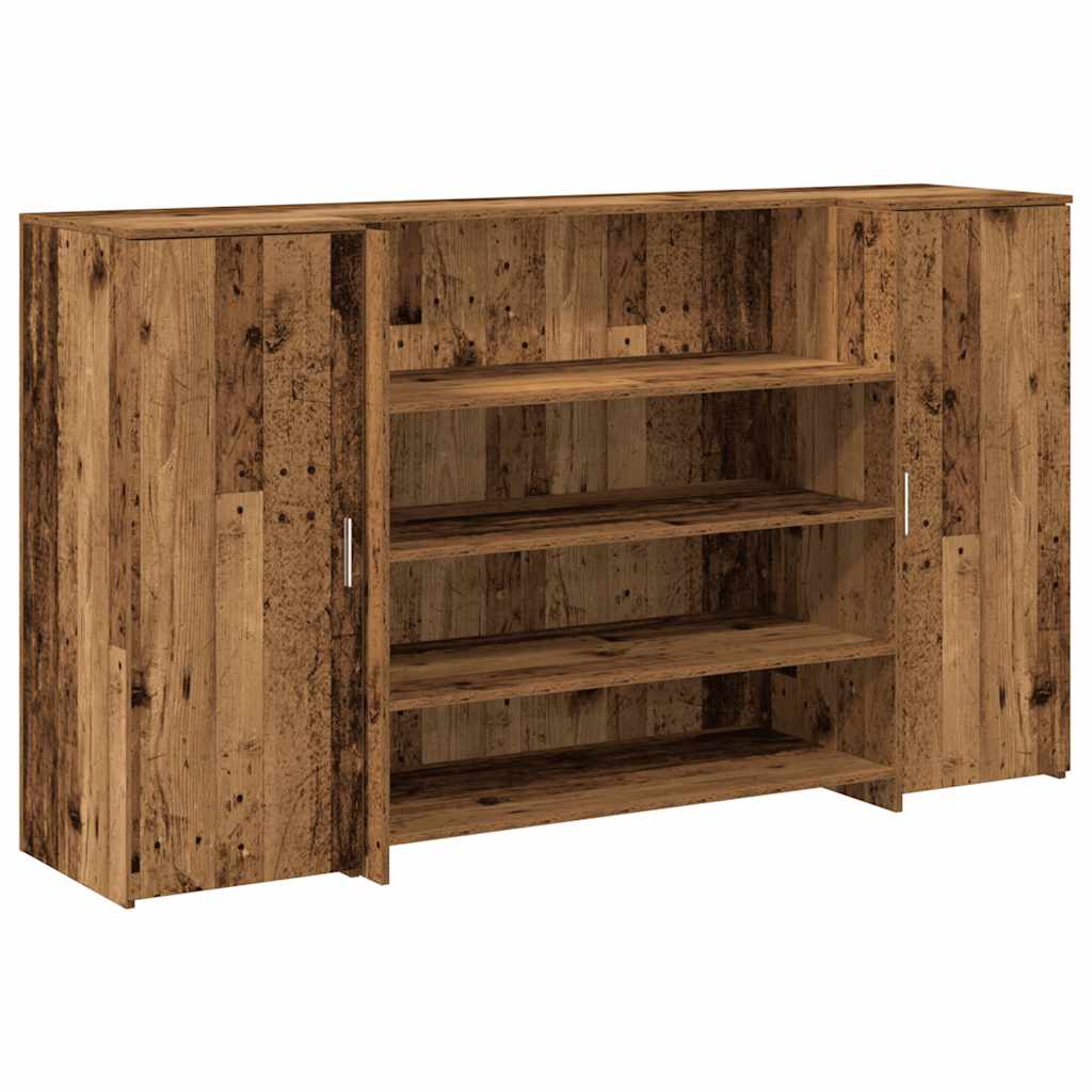Biurko Recepcyjne Stare Drewno 180X50X103,5 Cm Drewno Klejone