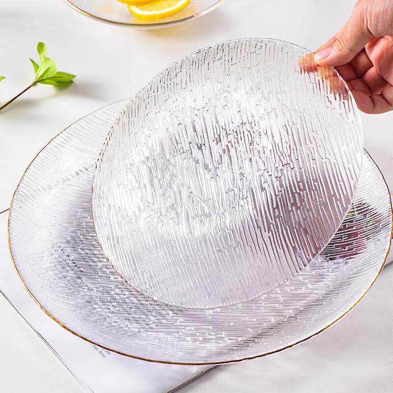 Ruhan Japanese Gold Rim Glass Plate