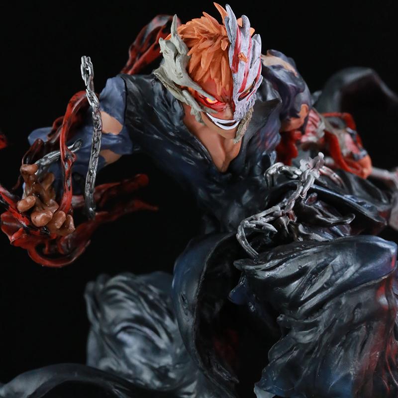 22 см Блич Ичиго Куросаки Маска Пустого Атакующая Поза Аниме Фигурка Модель Статуэтка Настольное Украшение 22cm