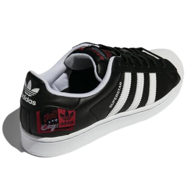 Adidas Originals Superstar 'Black White Red' Sneakers HQ6456