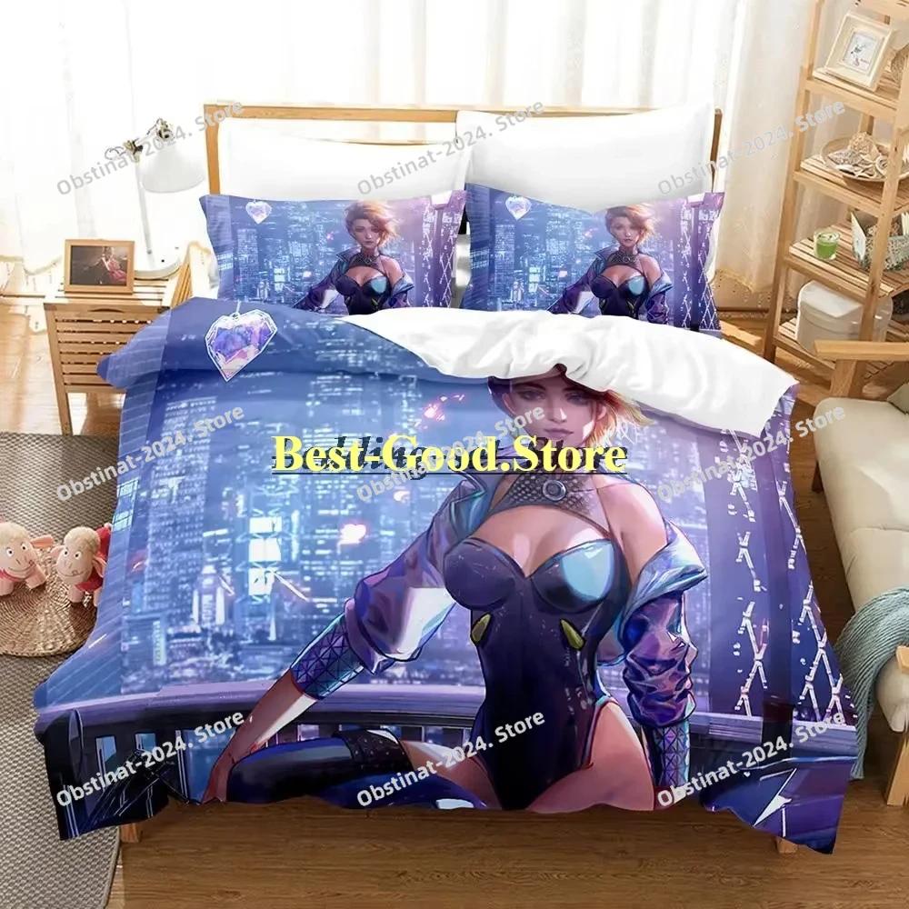 Game Kda The Baddest Bedding Set Single Twin Full Queen King Size Bed Set Aldult Kid Bedroom Duvetcover Sets Anime Bed Sheet Set