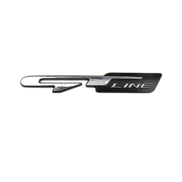

1Pc 3D Metal GT Line Logo Rear Boot Trunk Emblem Badge Decals For Rio K3 K5 Ceed Sportage Car Stickers
