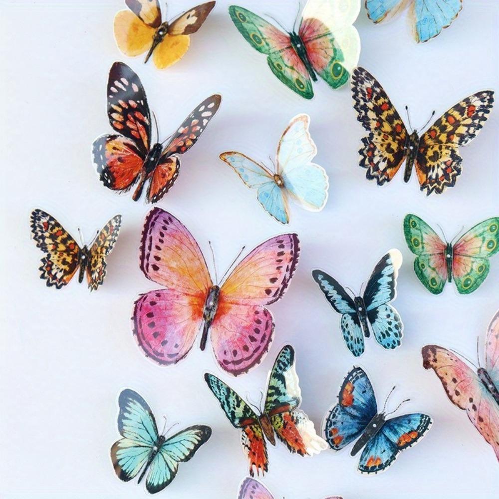

36 Watercolor Butterfly Decoration Set - 3D life-like butterflies for weddings, Valentine s Day and party decorations чистый