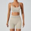 Seamless Yoga Set For Women With Quick Dry Fabric Perfect For Running And Fitness Activities