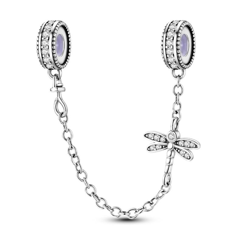 Copper Star Crescent Sun Earth Safety Chain Piece Fit Original Wrist Bracelet Beaded Designer Charms Necklace Female Jewelry
