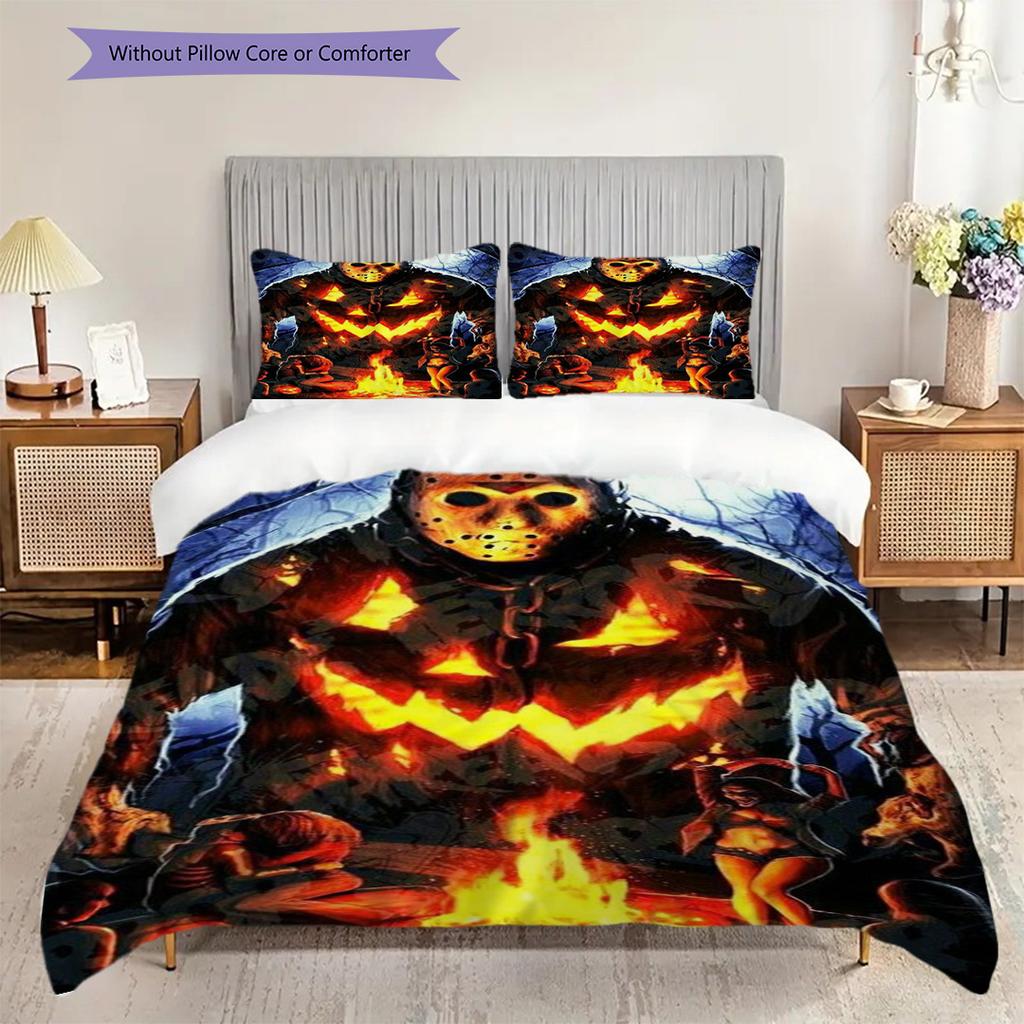 Green Monster Set Threepiece Set 1 Duvet Cover 2 Pillowcase Without Core Christmas Birthday Gift Soft And Comfortable Bedding Set Bedding