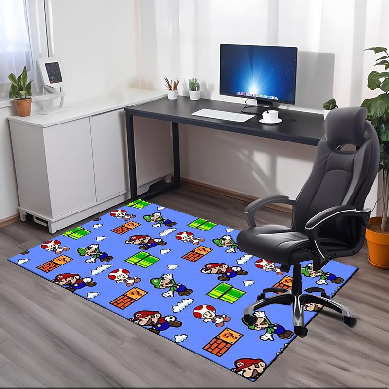 Mario Printed Carpetrugfor Office Chair Living Room Bedroom Kitchen Room Decor Gifts