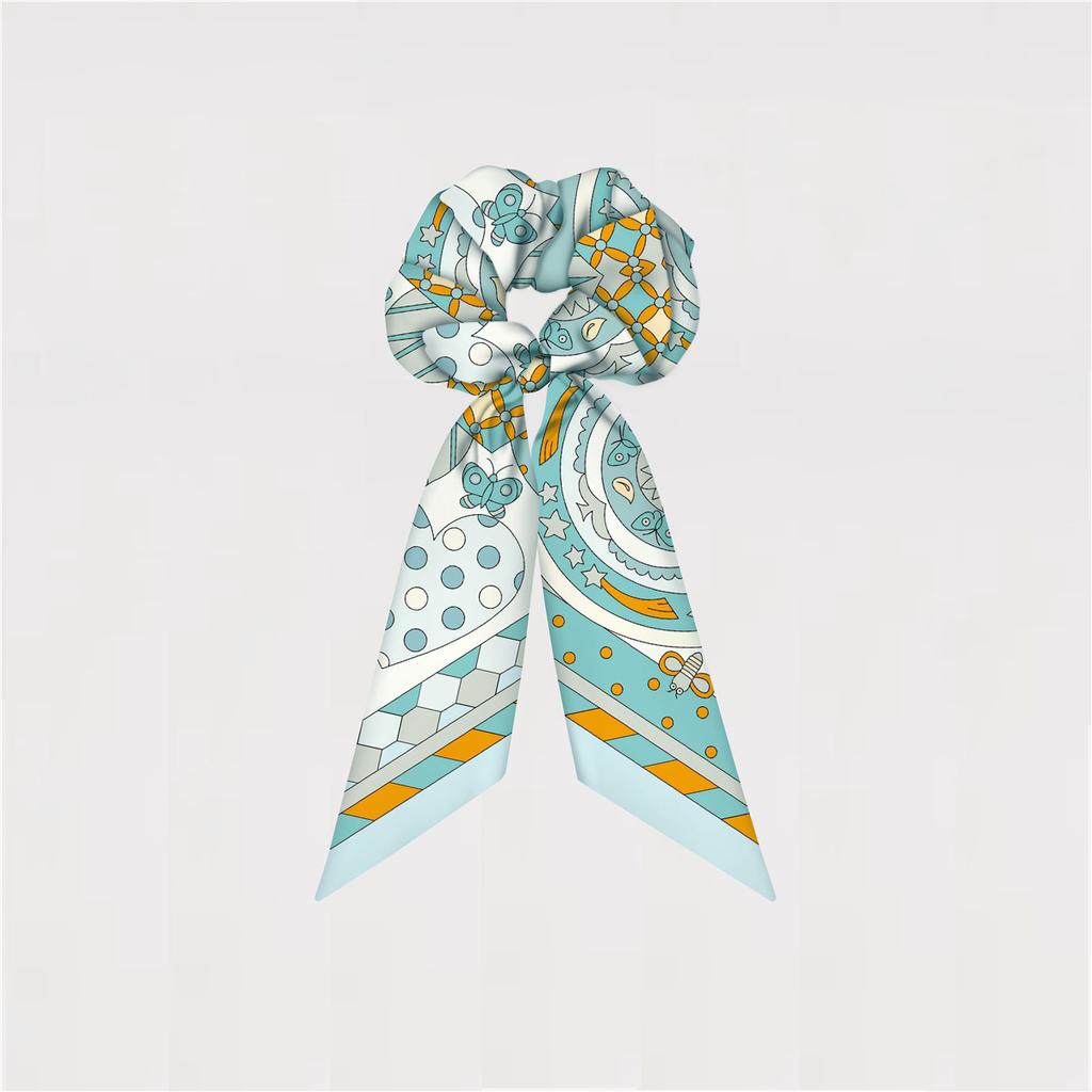 Elegant Silk Large Scrunchies Rubber Bands Women Hair Scarf Elastic Hair Bands Ties Ponytail Holder Hair Accessories for Girls