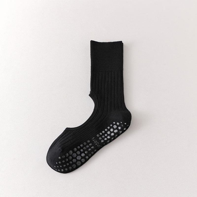 

Ballet Core Yoga Socks for Women Non-Slip Grippy Pilates Socks with Open Back Toe Breathable Dance Socks for Gym Fitness Workout One Size чёрный