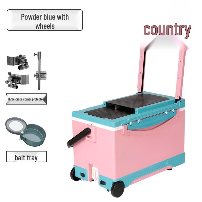 Wangfeng Multifunctional Fishing Box with Backrest & Adjustable Legs