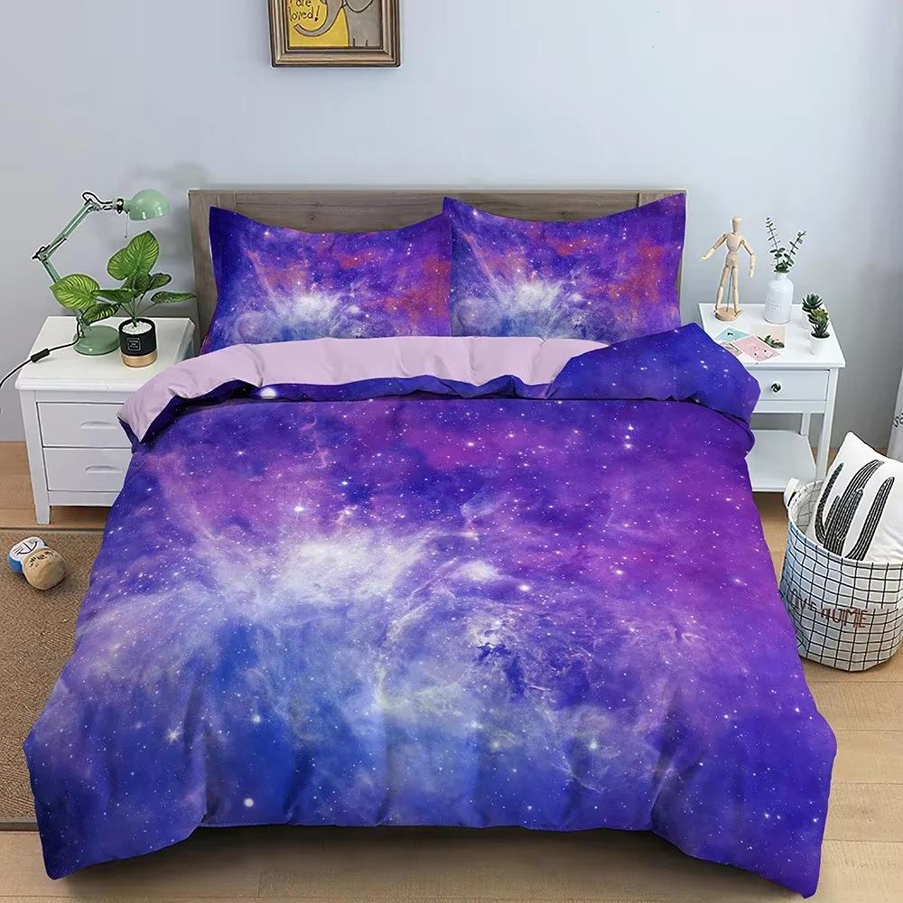 Colorful Patterned Down Comforter Set Bedding Set 3-piece Duvet Cover Set
