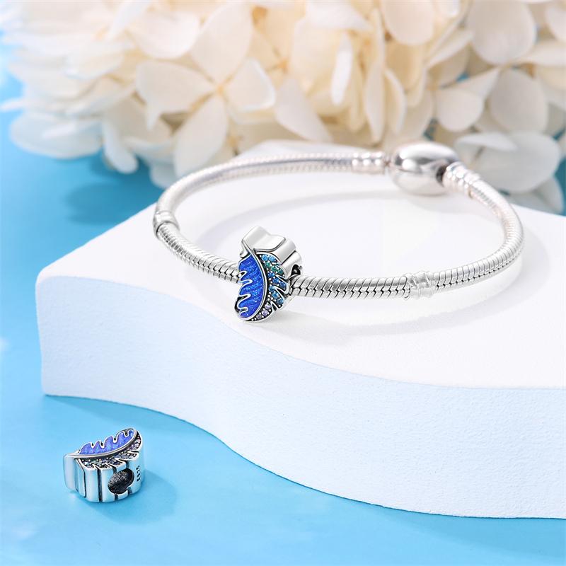 925 Silver Simple Four Leaf Clover Lucky Symbol Series Charm Beads Fit Fine Bracelets S925 DIY Jewelry Gift