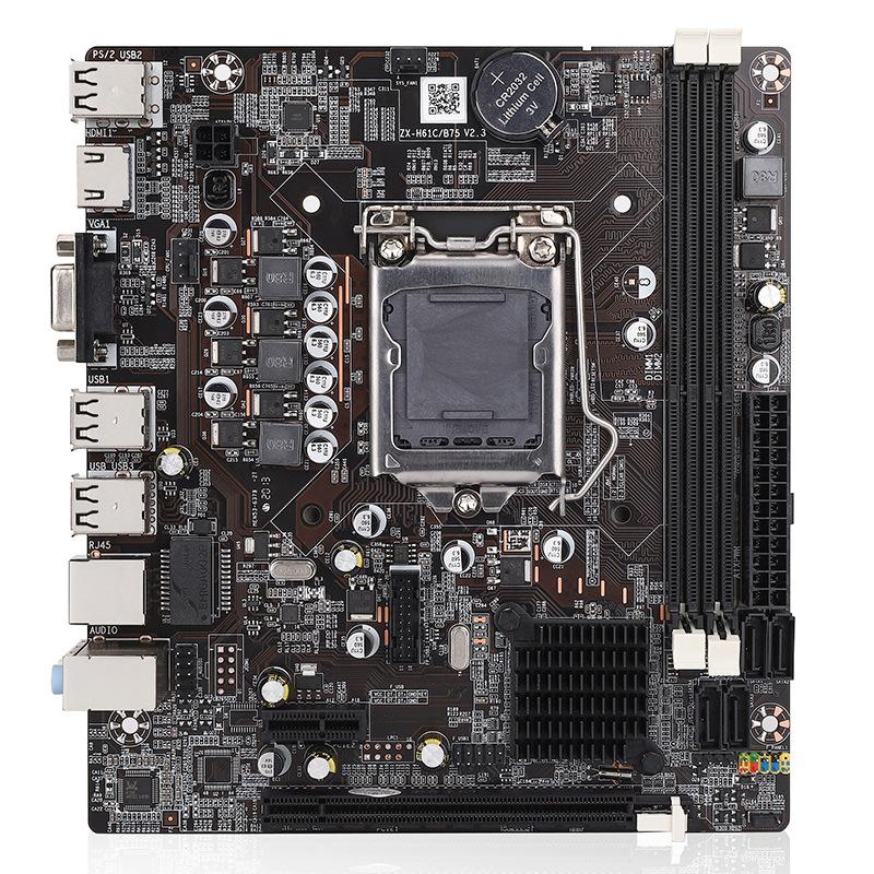 New H61 Motherboard LGA1155 Motherboard I33220 Host Game Multi Open With HDMI
