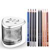 Tenwin Automatic pencil sharpener Two-hole Electric Switch Pencil Sharpener stationery Home Office School Supplies