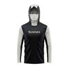 Mens UPF 50 Long Sleeve Fishing Shirt With Hood Face Cover Quick-Dry Breathable Bamboo Fiber Sun Protection Top Outdoor