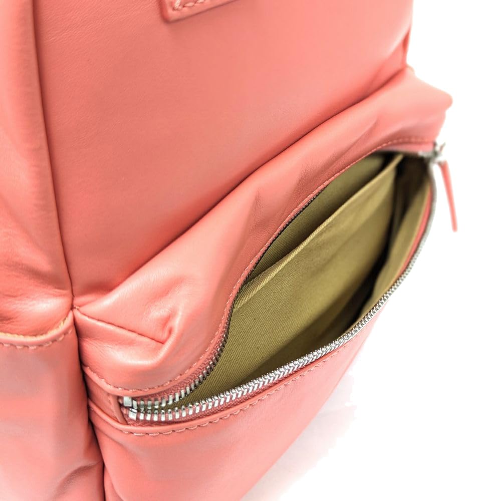 Karukuru Women's Sheepskin Mini Backpack MAB-CC212 Salmon Pink PNK