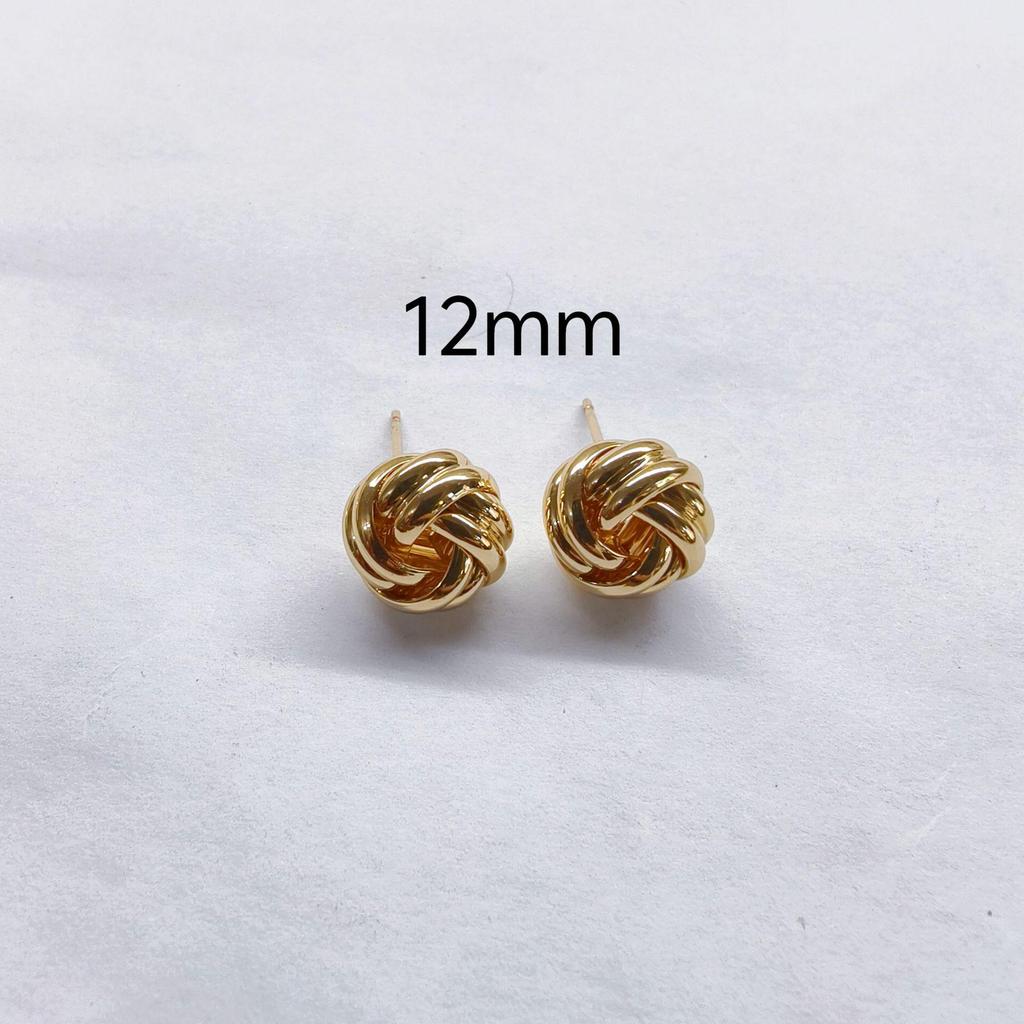 Gold-Tone Geometric Twist Earrings: Fashionable and Versatile Multi-Layer Braided Earrings for Women.