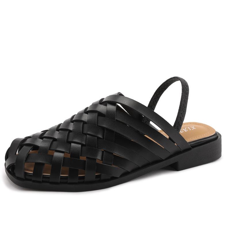 Baotou Shoes - Sandals - Women s Shoes - New Style - Hollow - Breathable - Casual Shoes 36 чёрный