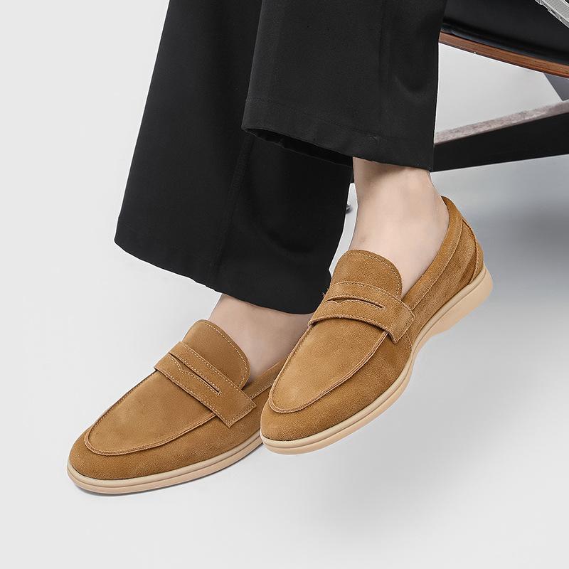 Herren Sommer atmungsaktiv 2025 neue Ein-Pedal Lazy Business Casual Herrenschuhe 8225 khaki-J