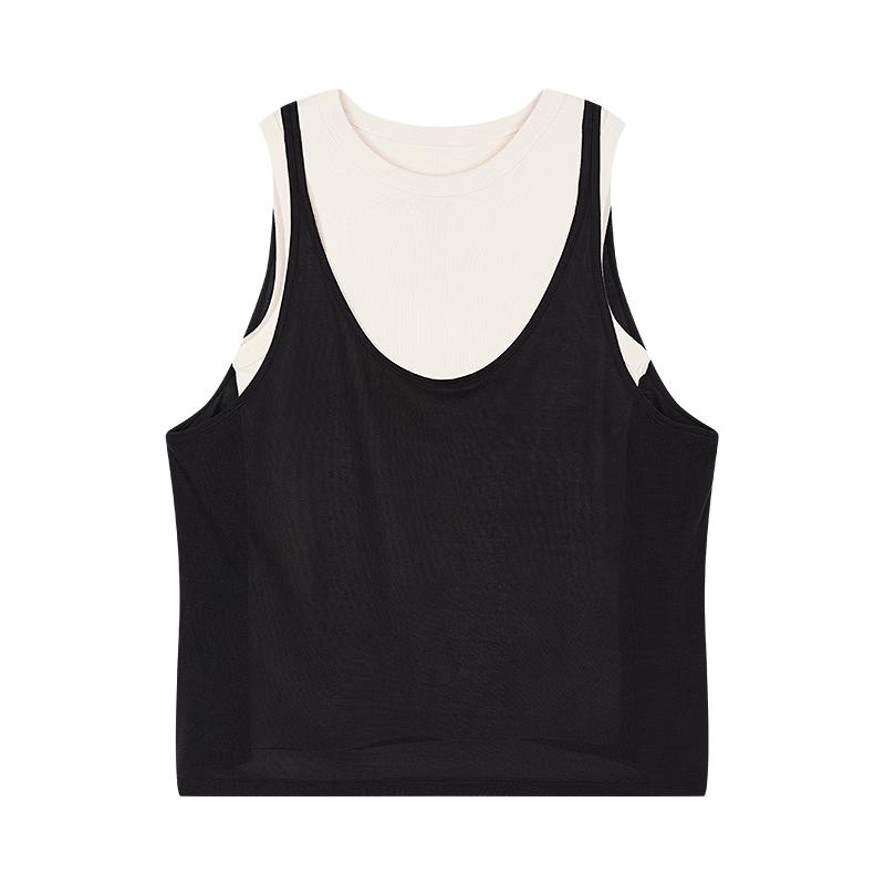 LESS 2026 Summer Slim Fit Round Neck Vest S