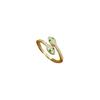 Real Gold Green Eyes Snake Ring Opening Adjustable Simple Jewelry Japanese Ring Couple Ring