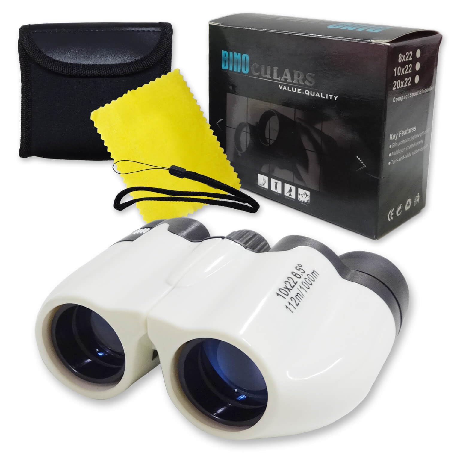 

Loveril Binoculars, 10x Magnification, Perfect for Outdoor Travel, Sports, and Concerts, Compact and Ultra-Lightweight, with Pouch, Wiping Cloth, and