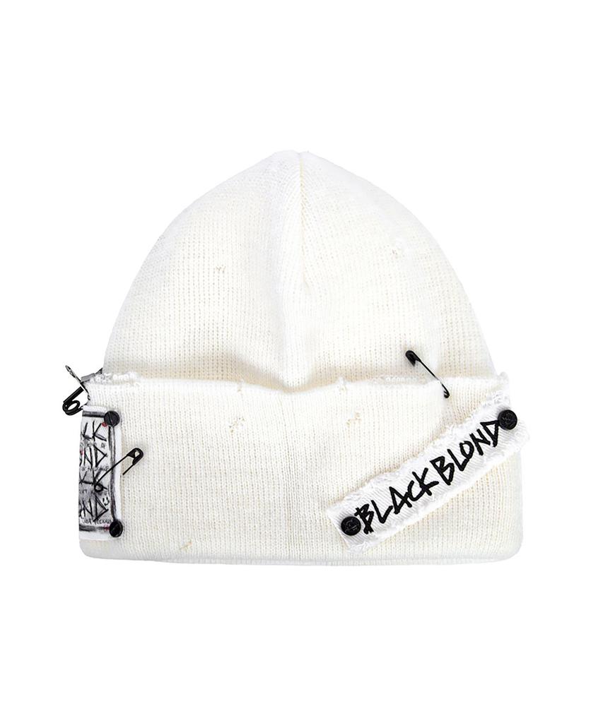 BLACKBLOND Bibbidi Disorder Patch Beanie (White)