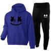 Marshmello Smile Face Hoodie Jogginghosen Set Unisex Oversized Lässig Winter Trainingsanzug