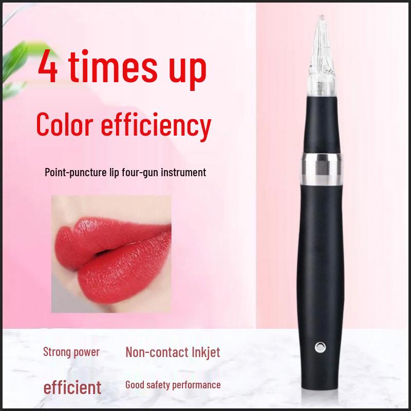 Quad-gun Embroidery & Lip Tattoo Machine with Integrated Lip Bleaching and Eyebrow Tattoo Functions.