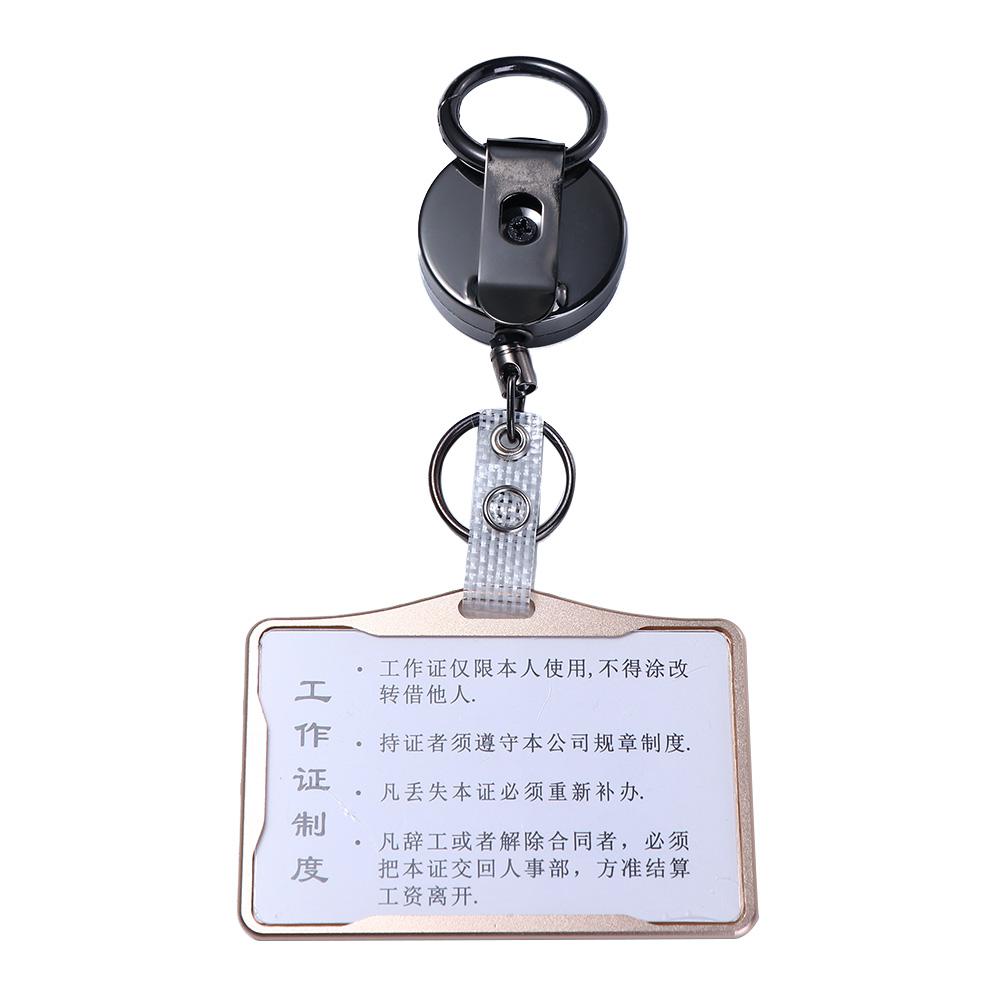 Safety Elastic Keychain ID Card Badge Holder Key Chain Ring Pull Keyring Retractable Badge Reels