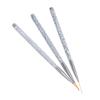 Ensemble de 3 Pinceaux Liner Professionnels pour Nail Art Pinceaux pour Peinture et Dessin d'Ongles Ensemble Outils de Manucure