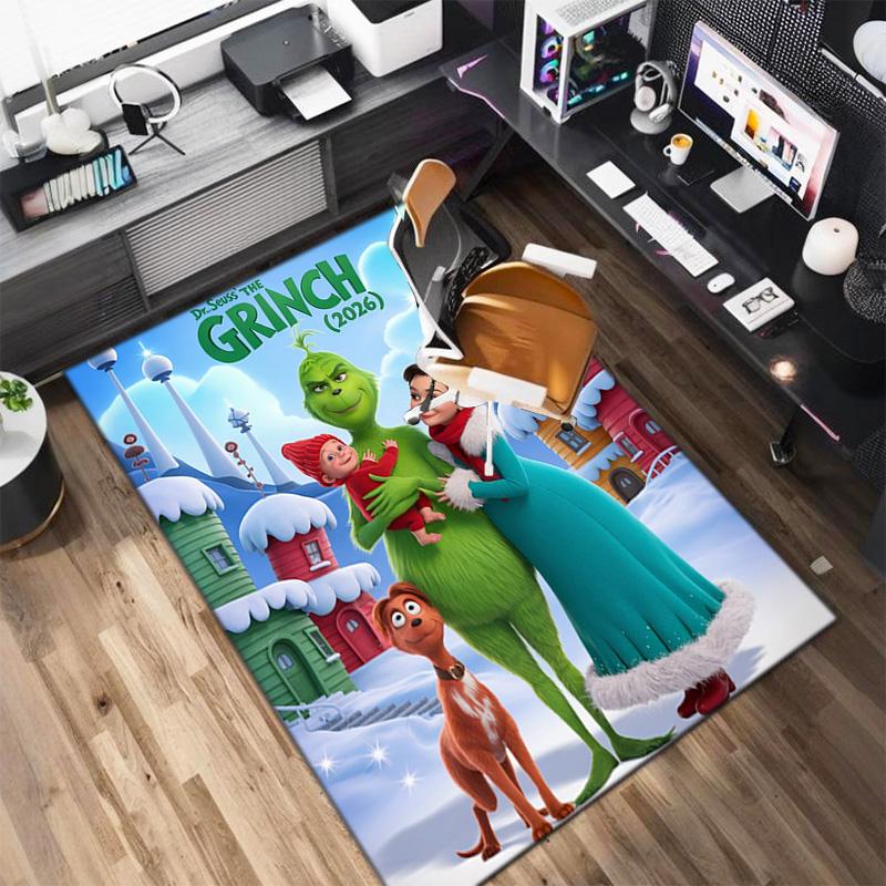 Christmas Gift Comedy Movie How the Grinch Stole Christmas carpet home living room decoration table and chairs anti slip door mat carpet A4