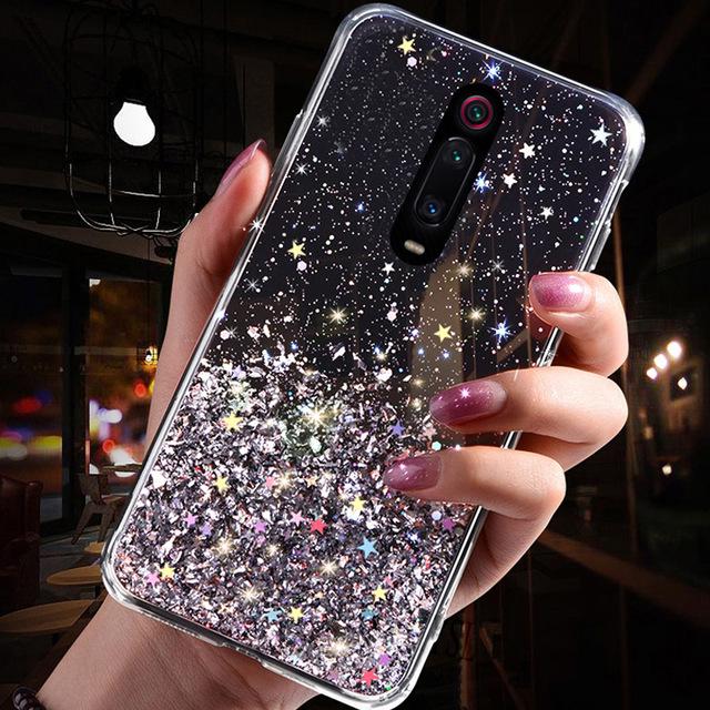 Phone Case For Xiaomi Redmi 9 9A 9C Cases Glitter Bling Cover Xiaomi Redmi Note 11 9 10 Pro 10S 9S Poco X3 NFC Pro F3 M3 Covers