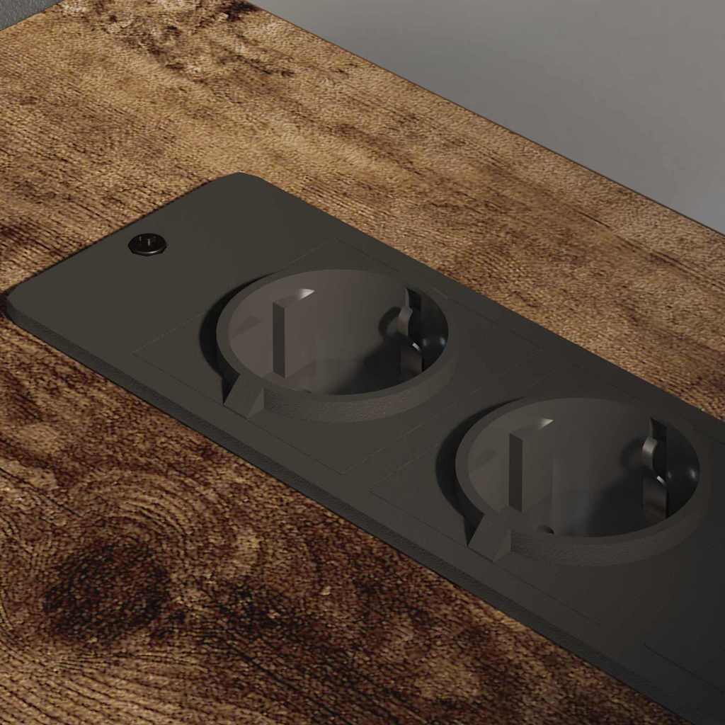 Cabinet with Charging Station Smoked Oak 76 x 41 x 72 cm