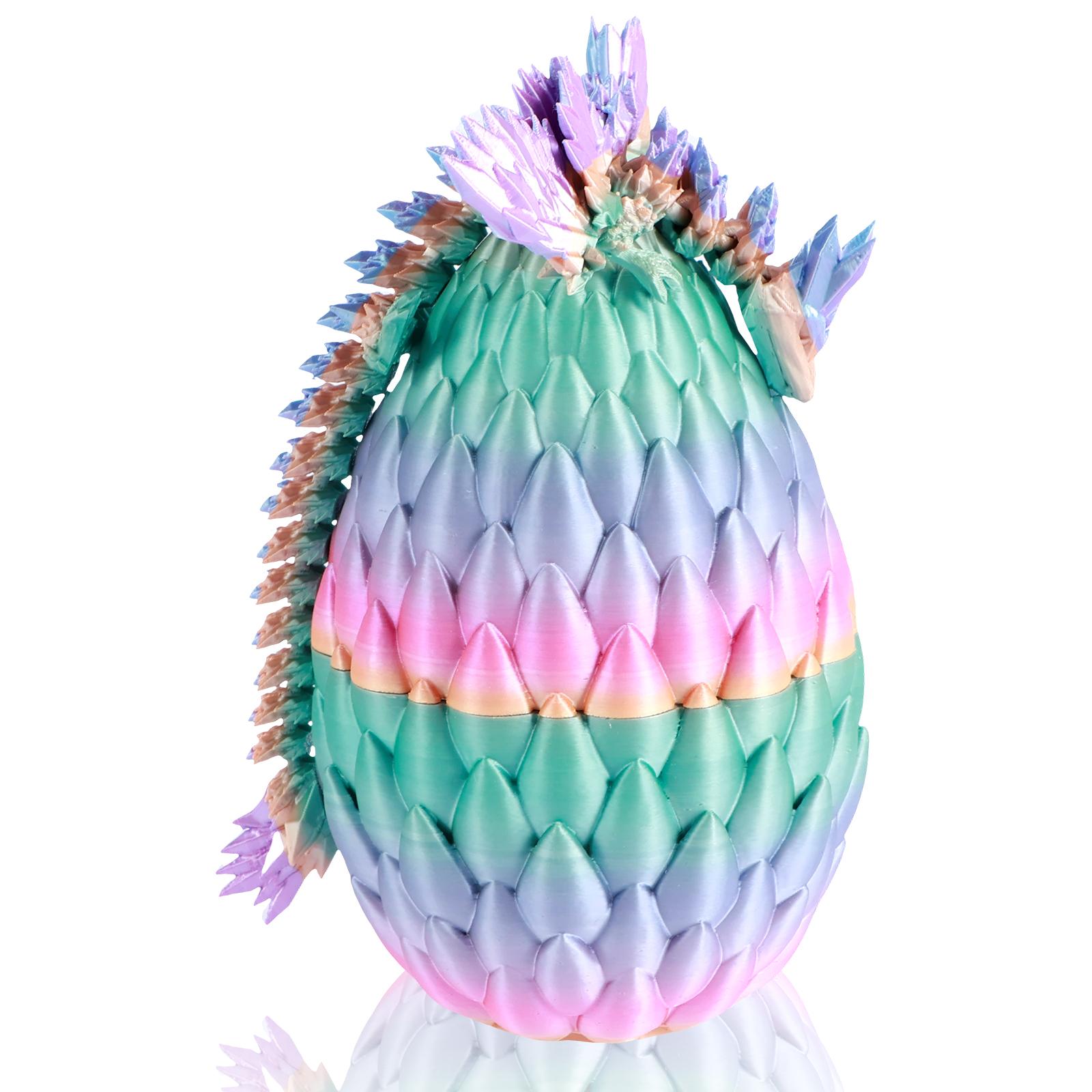 

Напечатанный на 3D-принтере дракон с драконьим яйцом, гибкие вращающиеся игрушки-драконы, 3D-печатное украшение-дракон, изысканные шарнирные игрушки-драконы