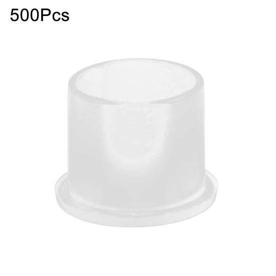 500 stk Engangs tatoveringsblekkkopper Plast Tatoveringsblekkholder Liten Tatoveringsblekkkopp med Ringbase for Tatoveringsartister Studioer