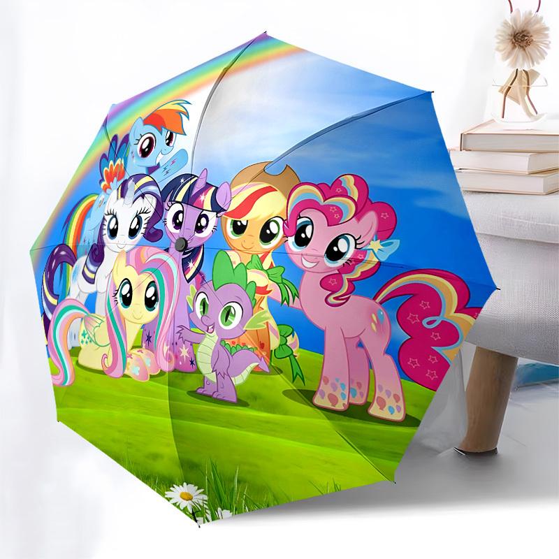 My Little Pony, RainbowThemed Automatic Opening and Closing umbrella 8 Ribs, Suitable for Leisure and Going Out, Outdoor Accessory, Gothic