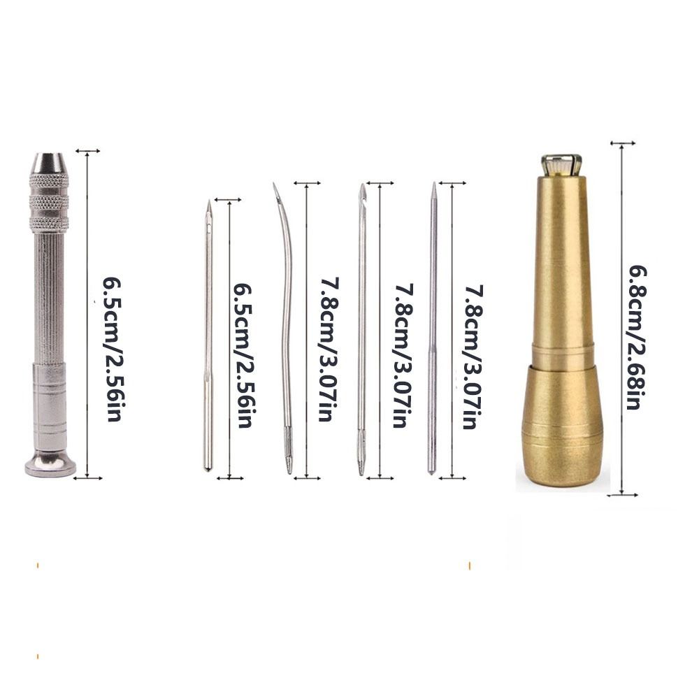 9 Pcs/set Nylon Thread Leather Sewing Kit Hand Quilting Needles  Leather Repair Sewing Tool