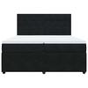 Box Spring Bed with Mattress Black 200x200 cm Velvet
