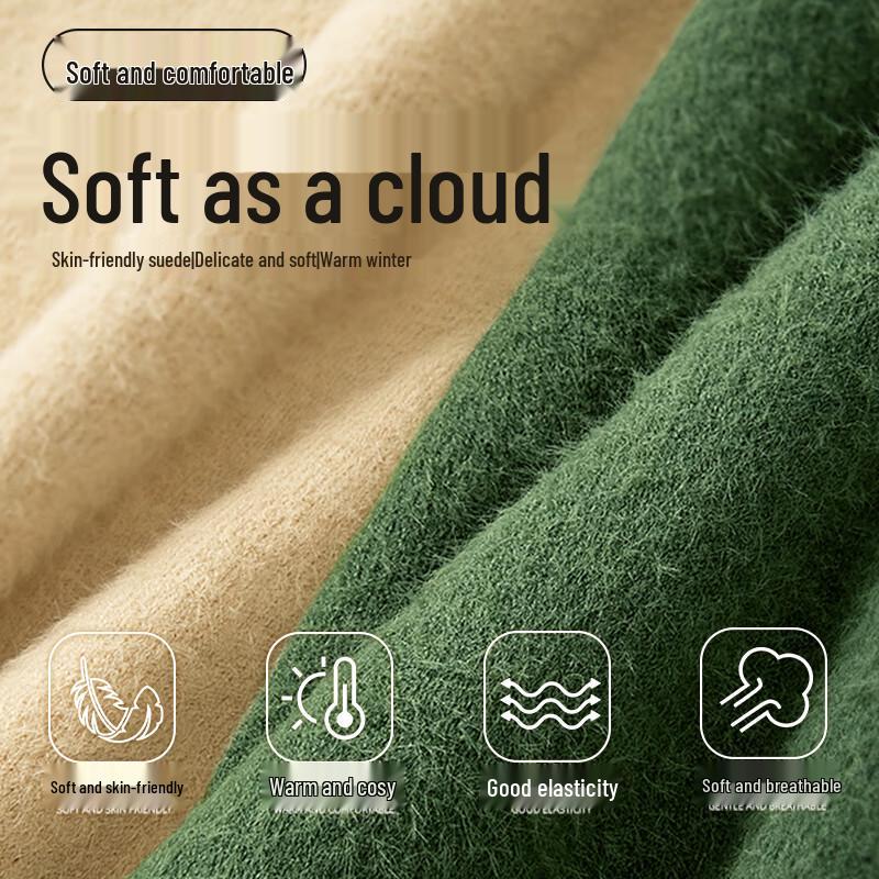 GENIOLAMODE Men's Winter Crew Neck Thermal Knit Sweater