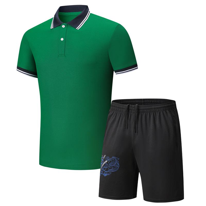 Summer Sports Quick-Dry Ice Silk Polo & Shorts Set for Men XS Child