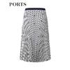 PORTS Women's Autumn Printed Pleated Skirt